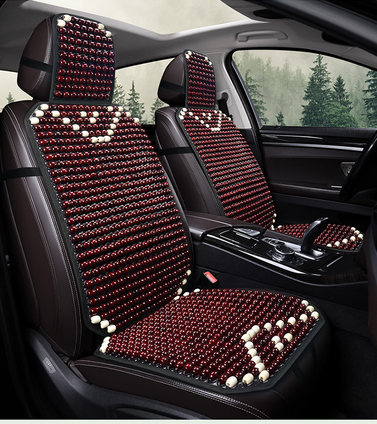 Summer Car Seat Cushion Wood Bead Breathable Cool Pad