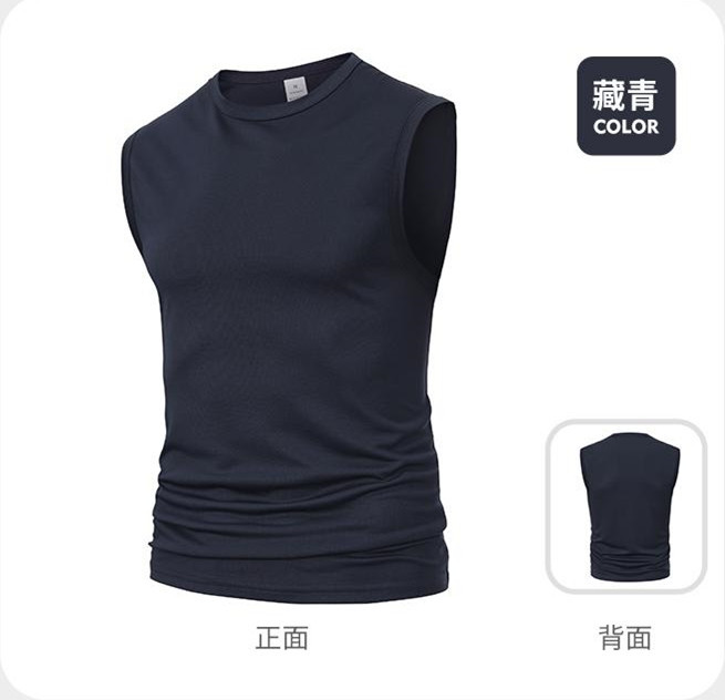 Maratón transfronterizo de tamaño europeo transpirable helado sin mangas camiseta personalizada ligera y cómoda chaleco de fitness deportivo
