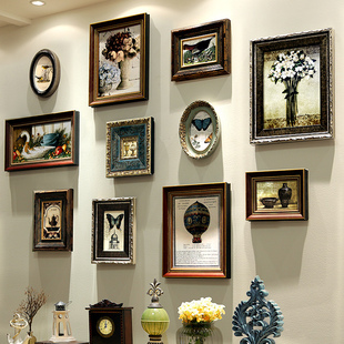 Photo Frame Hanging Wall Wall Decoration Wedding Gift American Photo Frame Home Decoration Solid Wood Photo Frame Photo Wall Retro