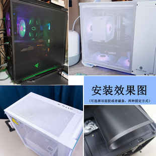 Ll Computer Case Pvc Dustproof Net with Soft Magnetic Strip DIY Host Side Panel Cabinet Dustproof Net Cover Multi-Aperture Heat Dissipation