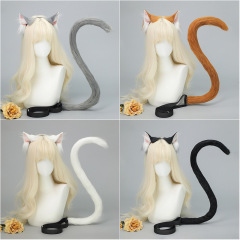 擬似獣耳猫耳カチューシャ手作ぬいぐるみcos猫耳道具漫展頭飾り猫耳猫しっぽセット