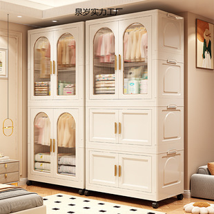 Installation-Free Baby Wardrobe Home Bedroom Children's Small Wardrobe Hanging Baby Clothing Storage Cabinet for Rental Housing