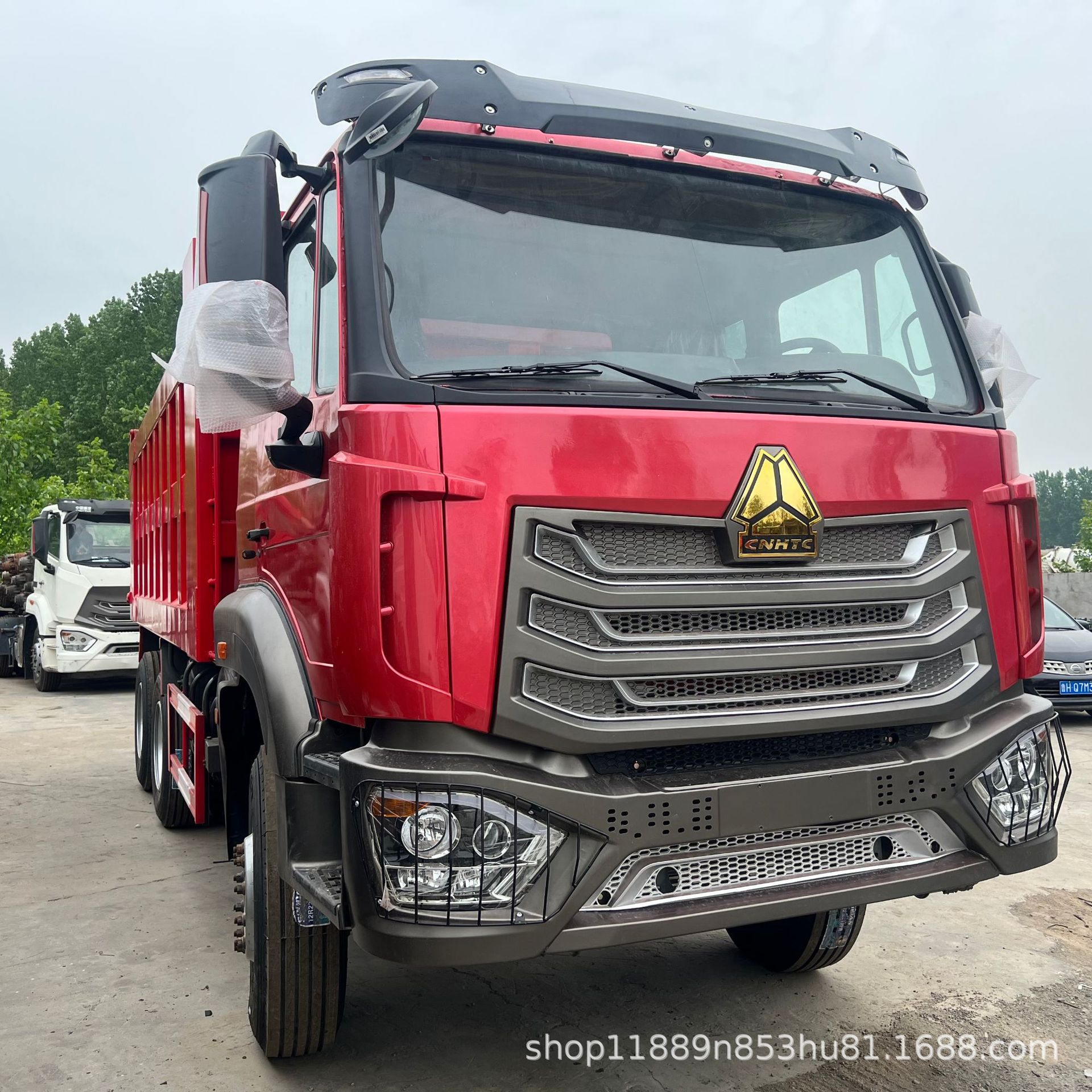 出口中国重汽豪沃HOWO6X4自卸车箱式货车翻新重汽豪瀚10轮翻斗车