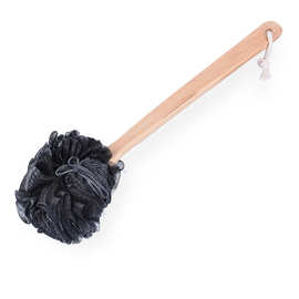 【现货价】木柄浴花搓澡搓背长柄沐浴刷大号60克洗澡神器沐浴球