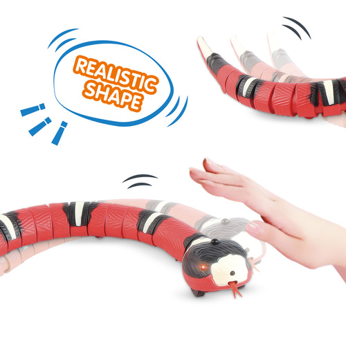 Tricky children's toy snake, funny cat and dog, interactive, automatic sleep, walking, electric induction snake, cross-border new product, cockroach