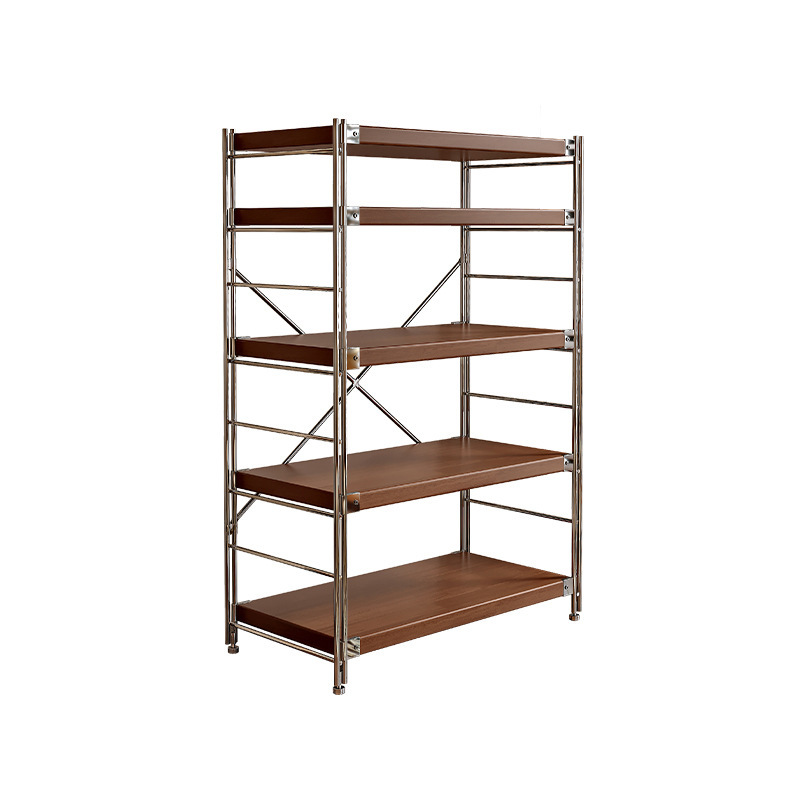 Estante de cocina junto a la mesa de comedor Estante de almacenamiento de tienda de barbacoa de brochetas de olla caliente multicapa, sala de estar vacía, almacenamiento de cocina