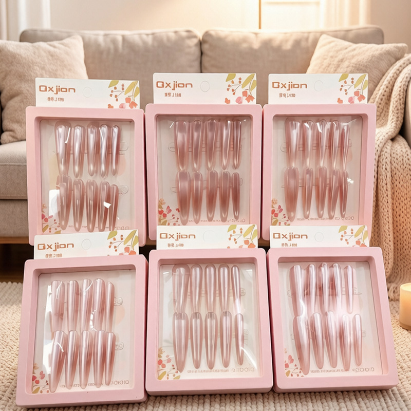 Nail stickers BK wear nail with drill seamless nails removable boxed direct patch wholesale cross-border live supply Nail stickers BK wear nail with drill seamless nails removable boxed direct patch wholesale cross-border live supply