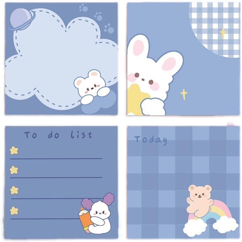 Celebridad en línea ins estilo de dibujos animados lindo nota adhesiva n veces etiqueta engomada de alto aspecto estudiante nota mensaje pegajoso