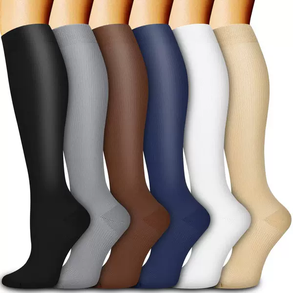 Amazon Elastic Socks Cycling Long Compression Socks Men's and Women's Calf Socks Outdoor Fitness Running Sports Pressure Socks
