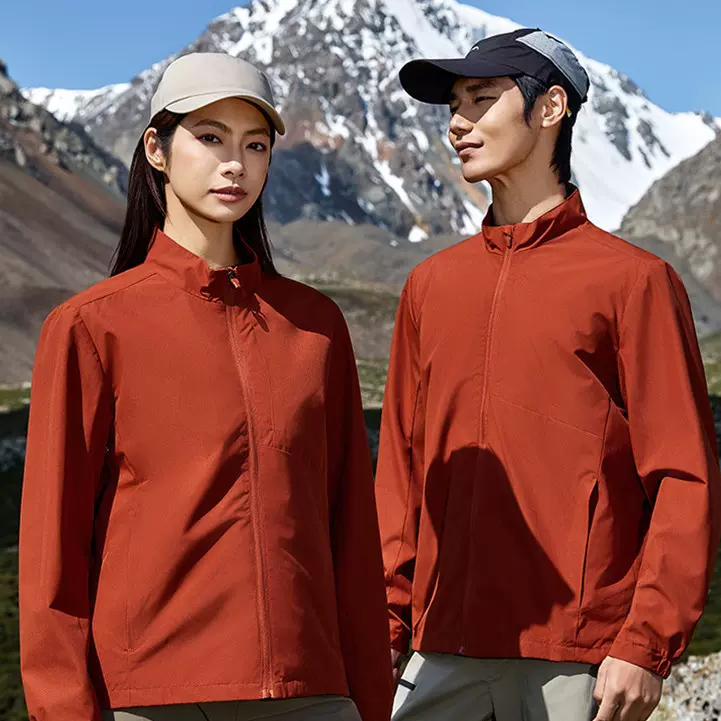 防风防水冲锋衣立领夹克薄款外套定制工作服户外登山服印logo