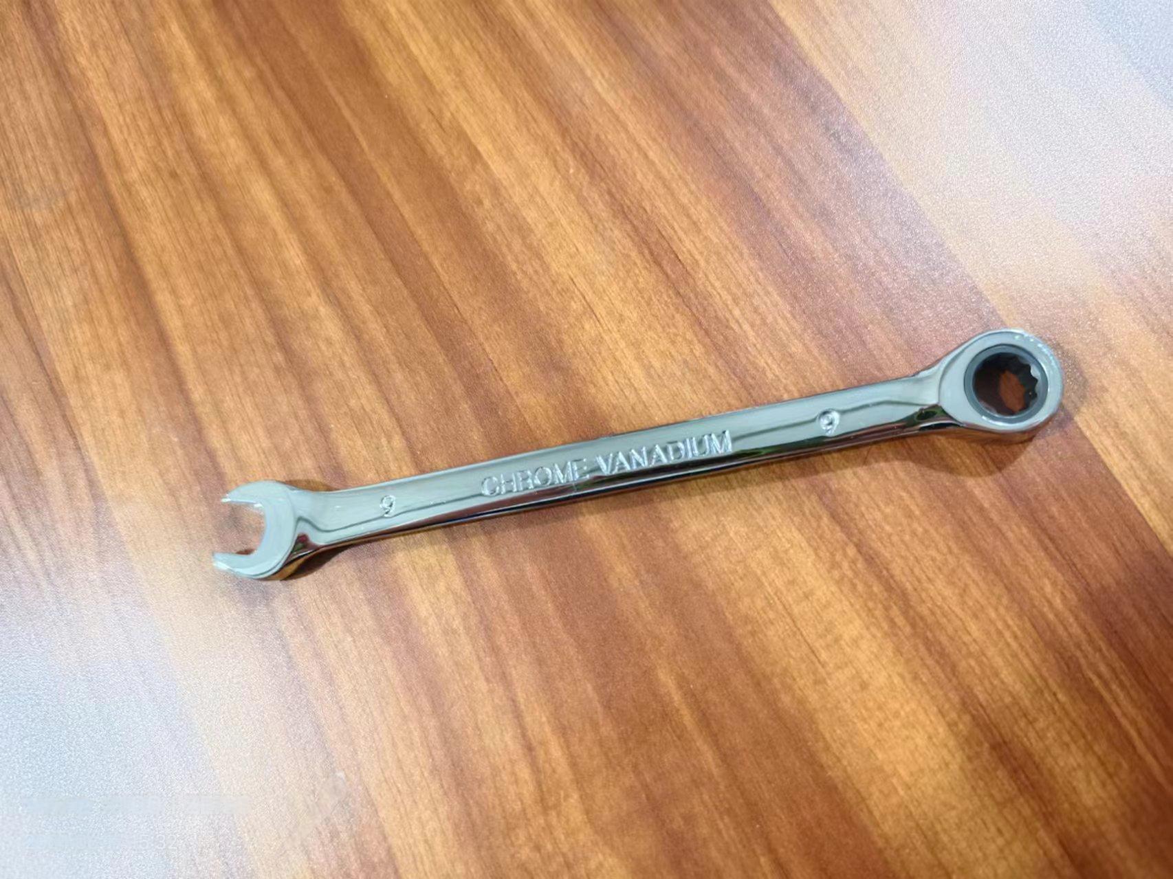 Llave de trinquete rápida de grado industrial, acero puro forjado, antioxidante, galvanizado, brillante, llave de doble propósito de 72 dientes, acero al cromo vanadio