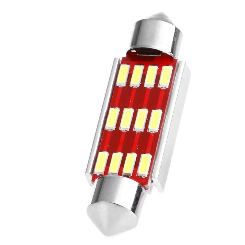 Lámpara de doble punta 36MM 4014 12SMD lámpara de techo 31 / 39 / 41mm luz de lectura image 4