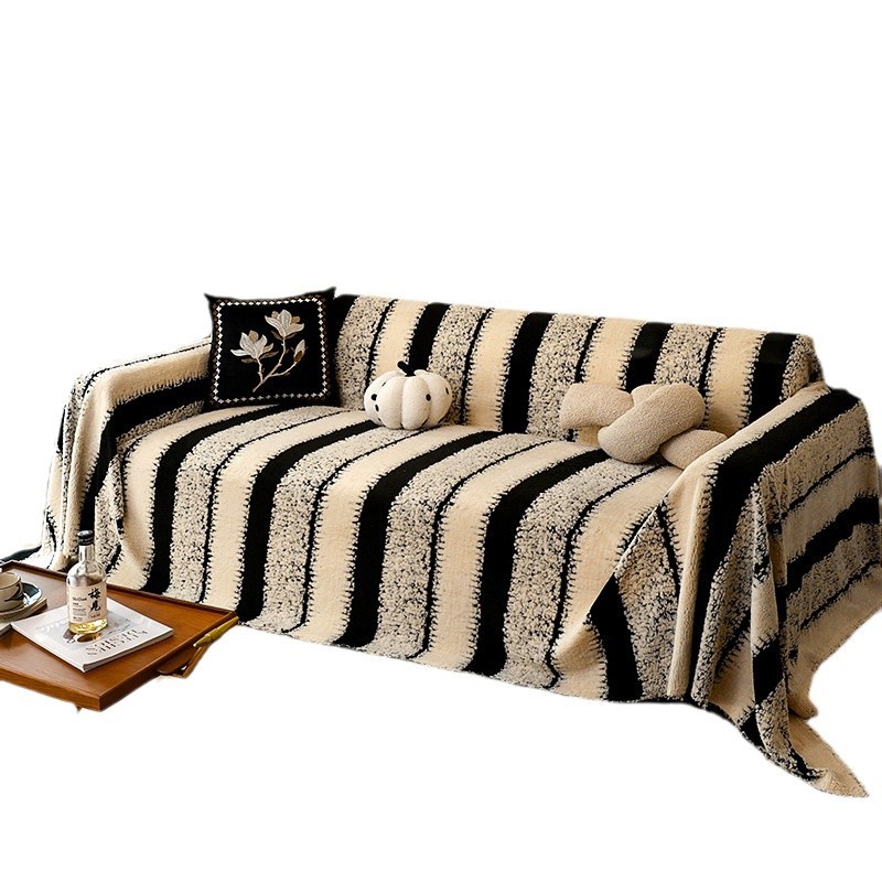 Sofá de peluche cubierta 2024 nuevo lujo ligero de alto nivel sensación toalla de sofá antideslizante todo incluido respaldo cubierta cojín de sofá