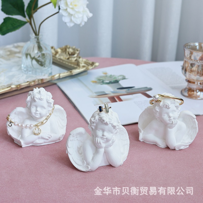 歐式石膏擺件裝飾品天使人像拍照道具首飾架廠家現貨批發