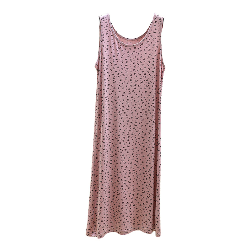 Loose Modal Tank Dress for Women, Mid-Length Summer Base Dress, Casual Dress, Plus Size Slimming Home Nightdress
