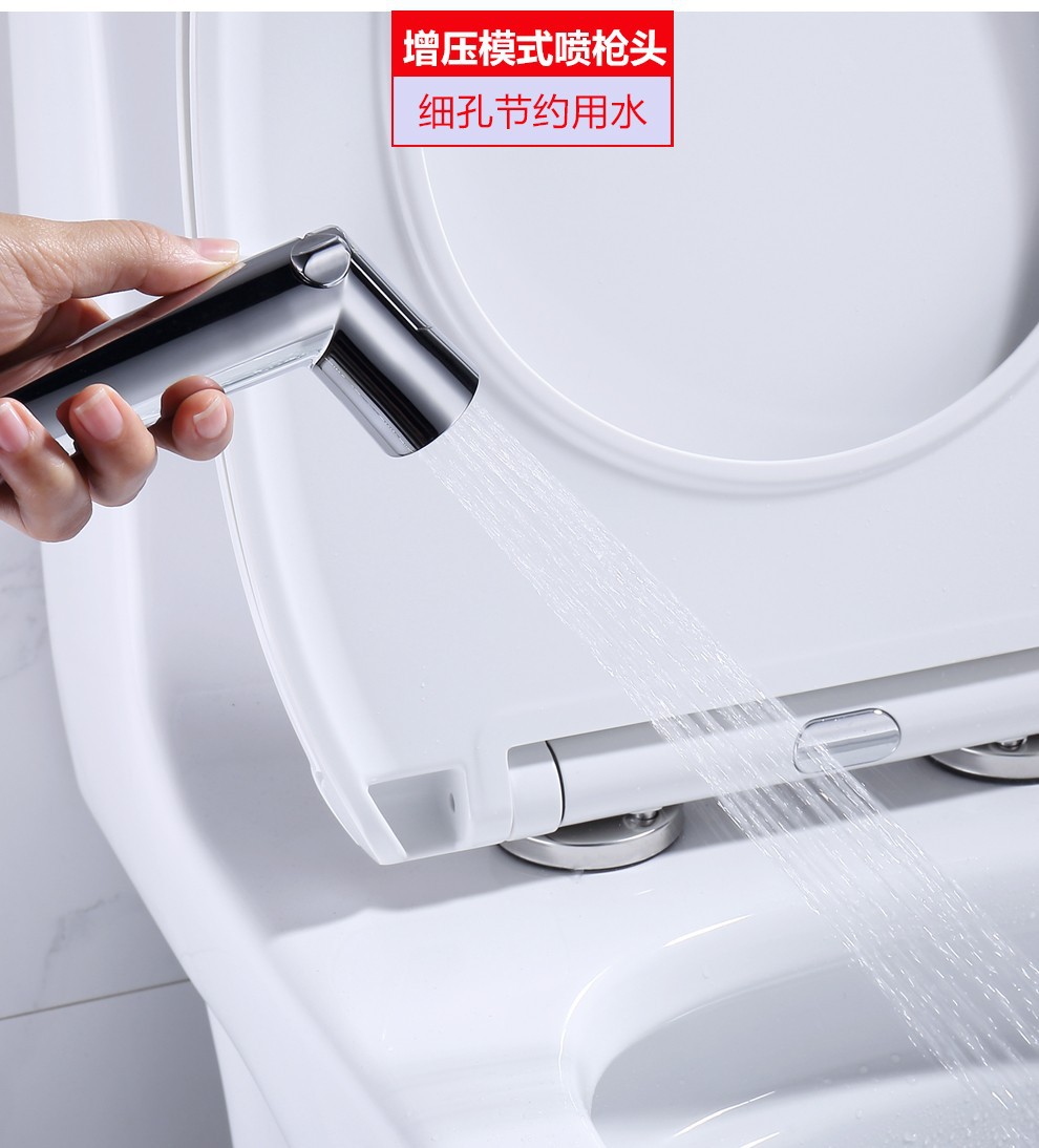 Cross-border toilet companion set, US standard 304 stainless steel bidet set, universal two-speed chrome-plated toilet spray gun Application Scenario