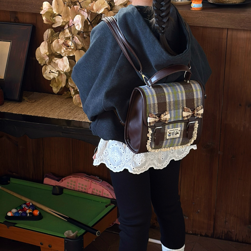Coreana, mochila a cuadrícula para niños y niñas, lindas mochilas para estudiantes de primaria, 2026 nuevas mochilas para niños