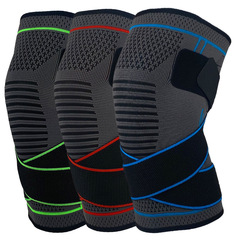 New trendy general basketball sports cycling summer air-conditioning protective gear knitted adjustable straps pressurized running knee pads