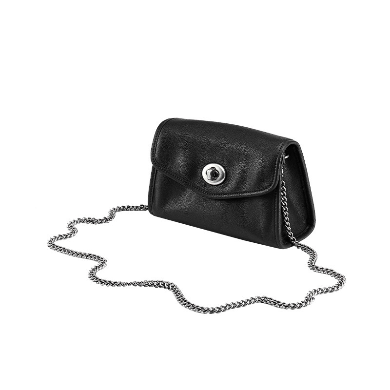 New Envelope Bag For Women Chain Crossbody Bag Genuine Leather Small Bag Vegetable Tanned Cowhide Retro Casual Shoulder Niche Bag - Thumbnail 8