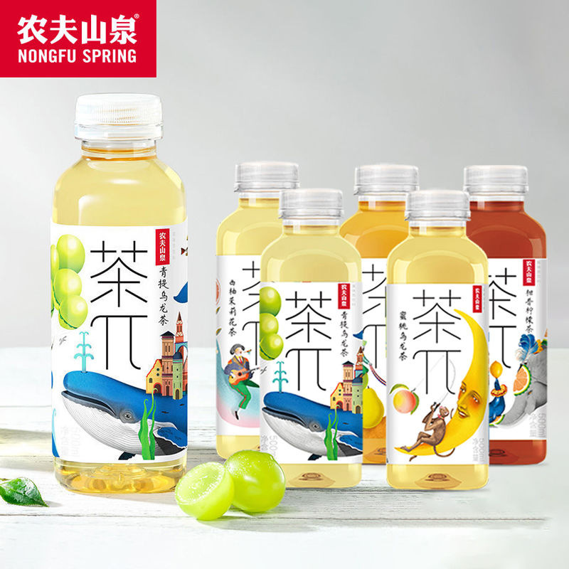 農福泉茶 500ML 茶飲料 ティーパイ ピーチウーロン茶 レモン紅茶 グリーンウーロン茶飲料|undefined