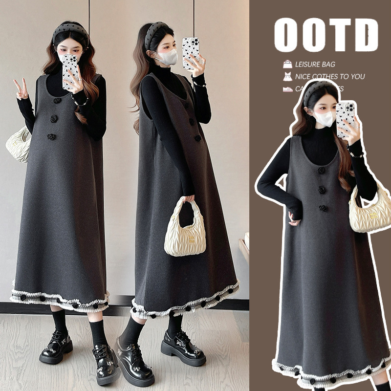 2026 Stylish and Comfortable Loose Fit Slimming Versatile 2-Piece Outgoing Maternity Set
