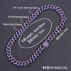 Purple zirconium hip-hop style, chain for key bag , European style, 15mm