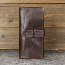 外贸跨境男士钱包女西装真皮钱夹头层牛皮油蜡皮复古个性休闲钱夹
