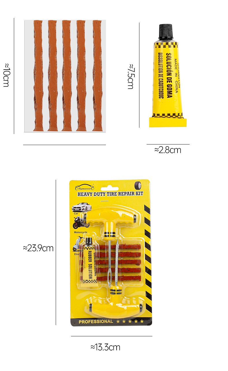 Car Tire Repair Tool Kit Tubeless Puncture Emergency Repair