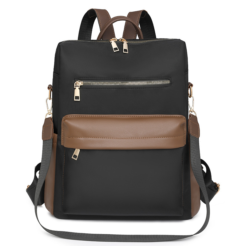 Mochila para mujer Mochila de viaje al aire libre de color de contraste de tendencia de moda Mochila de gran capacidad de ocio simple de doble uso