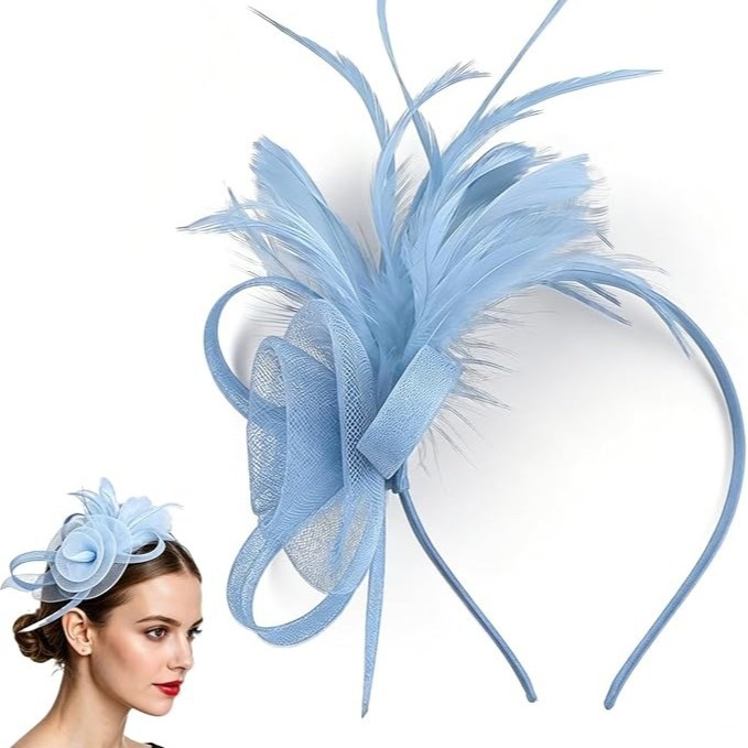 New popular Amazon racing club hat, stage show headpiece, hairpin, hair accessory, mesh headpiece, vintage-style headpiece