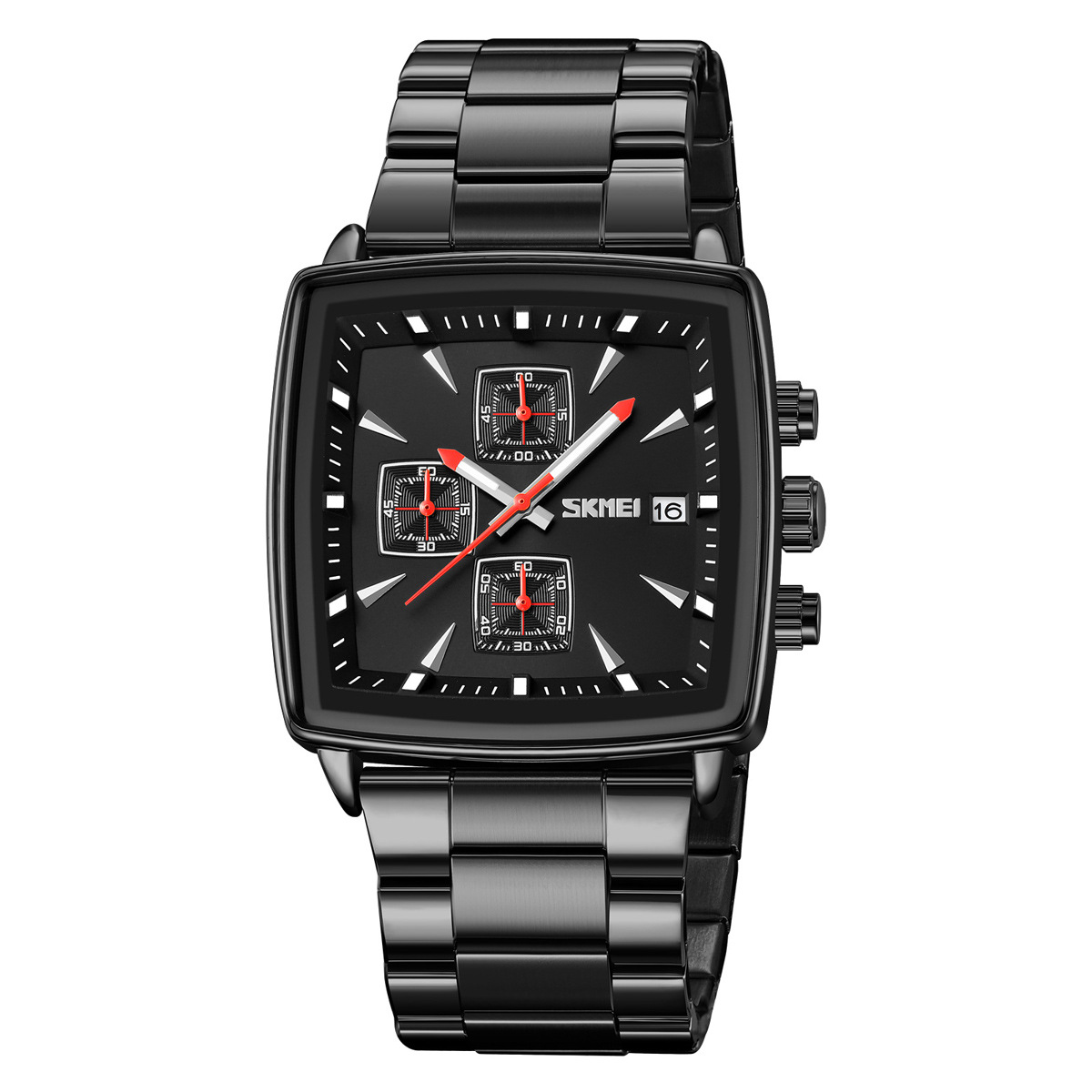 Momento de comercio exterior transfronterizo reloj de hombre tres ojos seis agujas calendario de luz nocturna reloj de pulsera impermeable multifunción cronógrafo de hombre
