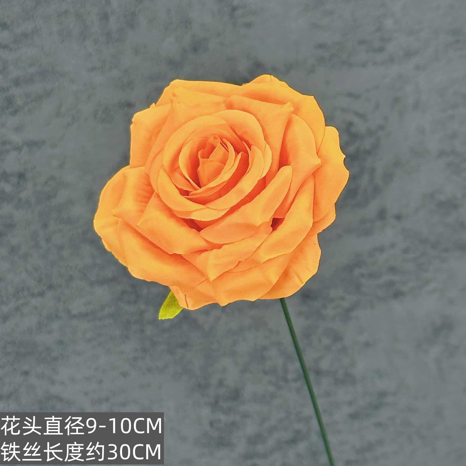Silk cloth-diamond rose row signature-orange