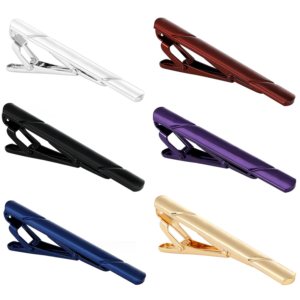 twill LOGO herr elektroforetisk färg metall koppar slipsklämma företag slipsklämma tillbehör källa fabrik ny produkt_voghion.com