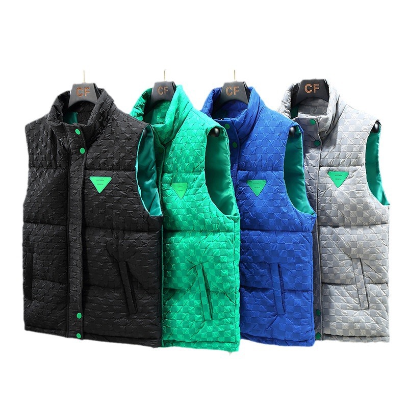 Fashionable cotton vest for men in autumn and winter, thickened and warm cotton stand up collar couple vest, cotton waistcoat vest for women_voghion.com