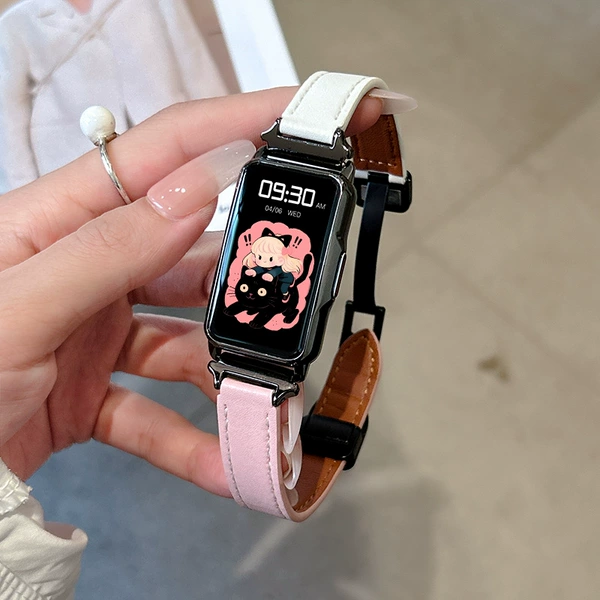 Double-paired belt-pink and white