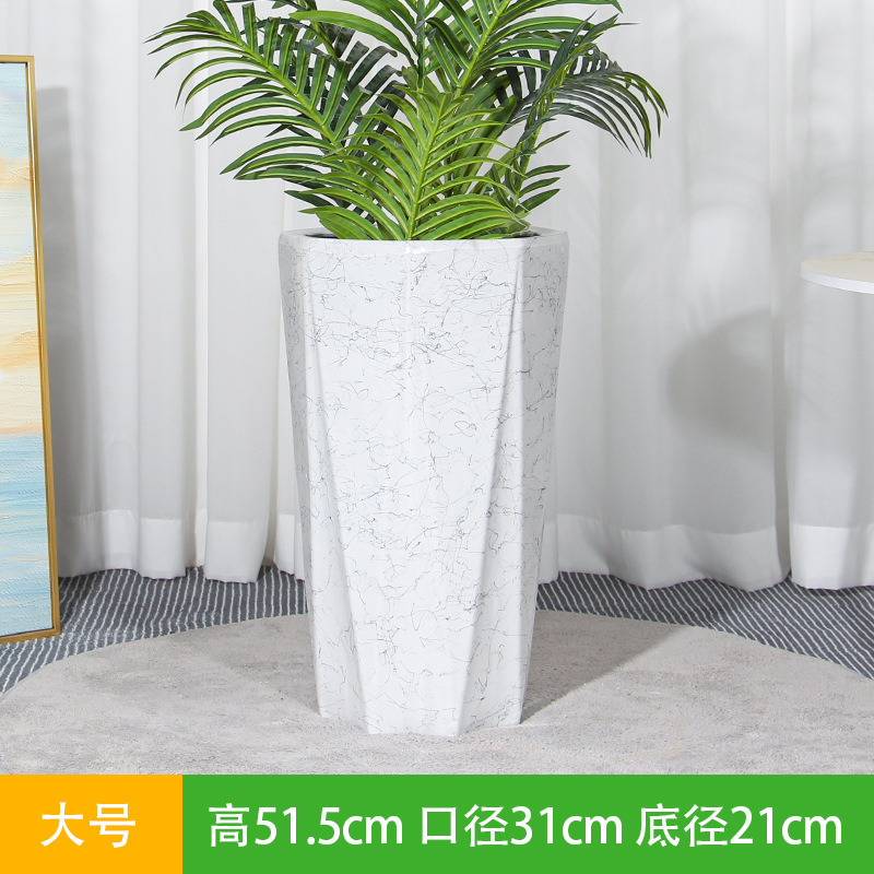 陶瓷花盆大口径简约特大号阳台家用落地绿植轻奢感视泡|undefined