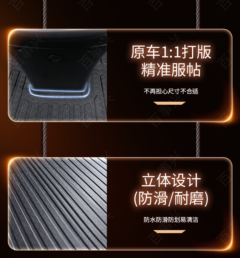Suitable for Foton Zhilanxing E7 trunk mat, specialized transport vehicle mat, waterproof and wear-resistant TPE car floor mat