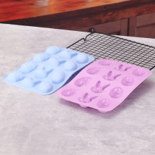 硅胶 蛋糕模复活节12连 兔子 彩蛋食品级巧克力模布丁DIY厂家批发