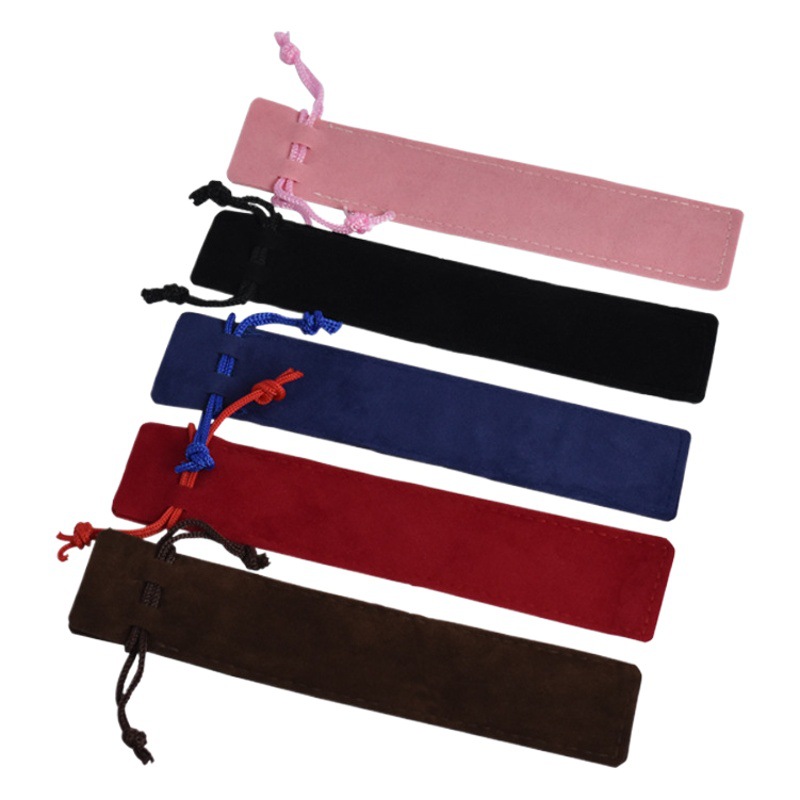In stock double-sided thick flannel Crystal Pen pencil case lipstick bag pencil case Microsoft pencil case drawstring bag gift bag
