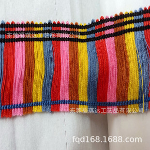Multicolor beard intercolor row-line multicolor tassel lace fine wool intercolor row-line lace