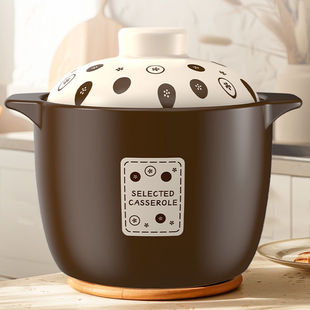 Kangshu Ceramic Pot, High-Temperature Resistant Stew Pot, Japanese-Style Household Soup Pot, Open Flame Self-Heating Ceramic Pot, Large Capacity Soup Pot for Direct Stewing