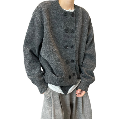 Explosiones transfronterizas de tamaño europeo de doble hebilla cardigan chaqueta suéter de punto hombre viejo viento otoño invierno fábrica al por mayor