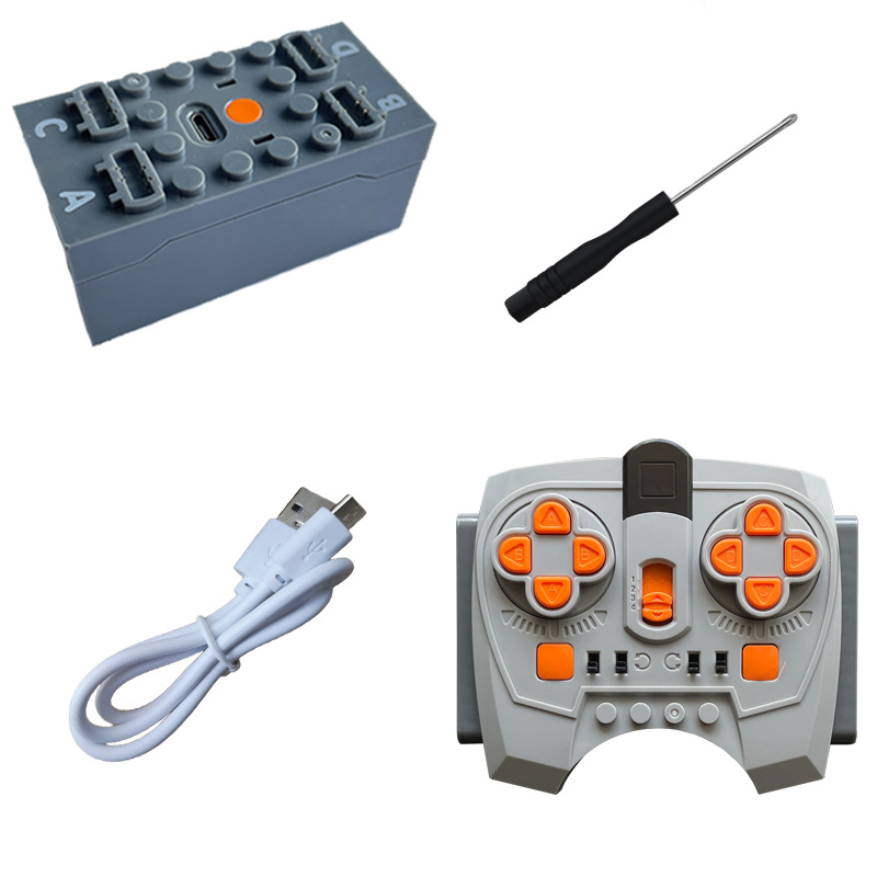 Compatible con bloques de construcción LEGO grupo de potencia motor APP batería de litio control remoto recibir explosión roja diamante monstruo tren MXL motor