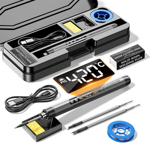 Mini Digital Display USB Rechargeable Electric Soldering Iron Portable Wireless Appliance Repair DIY Kit Welding Hot Smoke Code suit