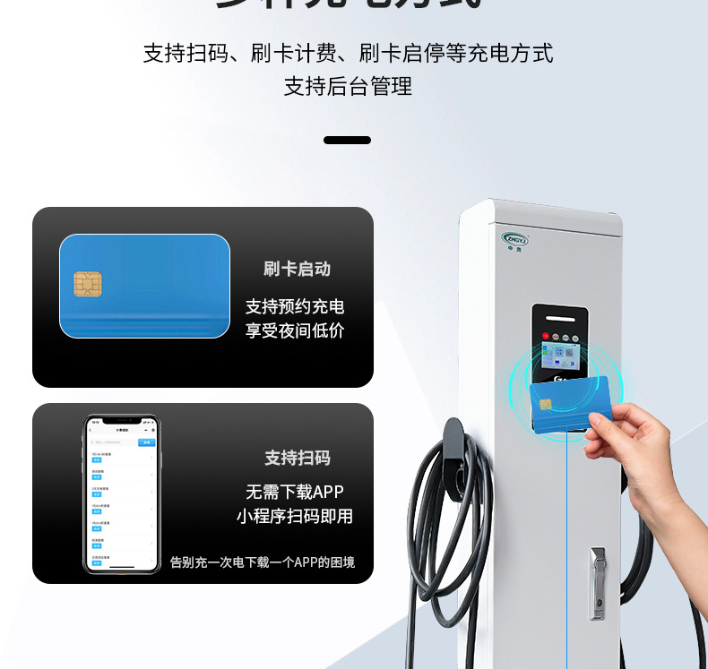 Customized New Energy Electric Vehicle Charging Pile Double Gun Ac 14Kw Vertical Home/Commercial 32A Scan Code Swipe Card