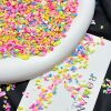 Strawberry donut crumbs