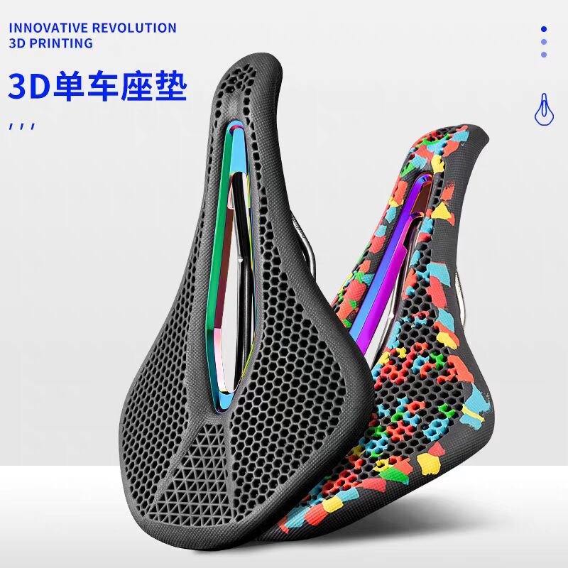 PROMEND cojín de bicicleta de montaña impresa en 3D abeja amortiguadora silla suave hueco bolsa de asiento de bicicleta transpirable