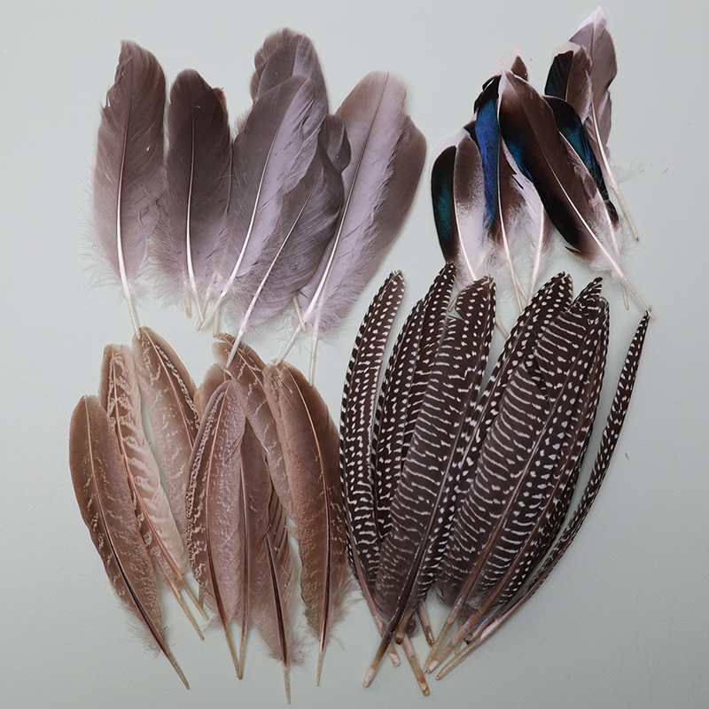 Fábrica al por mayor de bricolaje plumas pequeñas plumas naturales plumas de pollo salvaje plumas de pato jardín de infantes joyas hechas a mano gato divertido material de captura de sueños