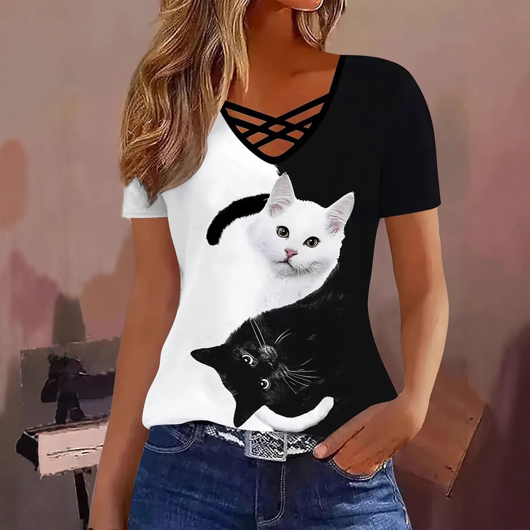 검정색과 흰색 고양이