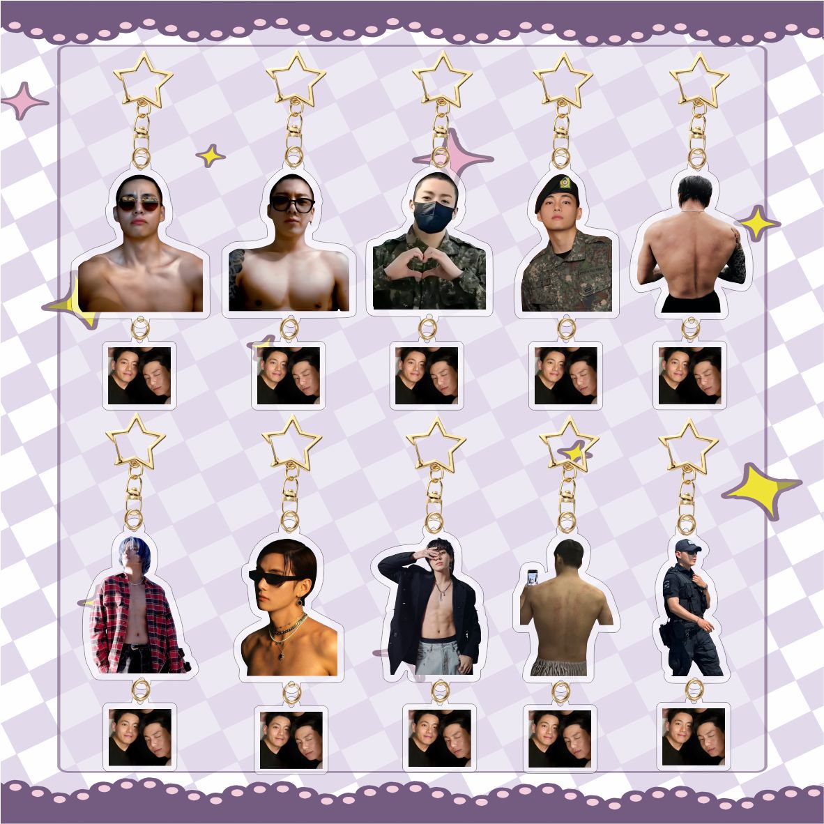 jung kook 田柾國 24年新款亞克力鑰匙扣掛件飾品明星周邊kpop